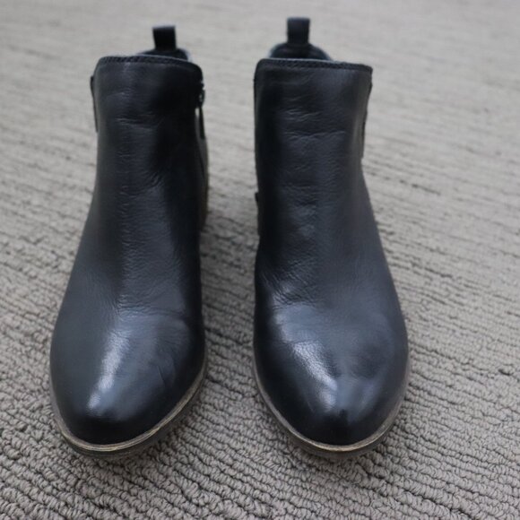 LUCKY BRAND Basel Bootie Black Leather Size 7.5 - Picture 2 of 9